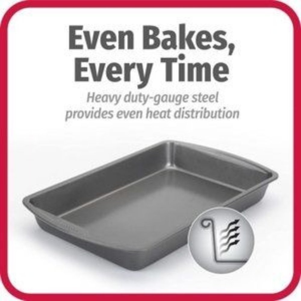 GOOD COOK Premium 11 Inch x 7 Inch Biscuit/ Brownie Pan, Set of 2